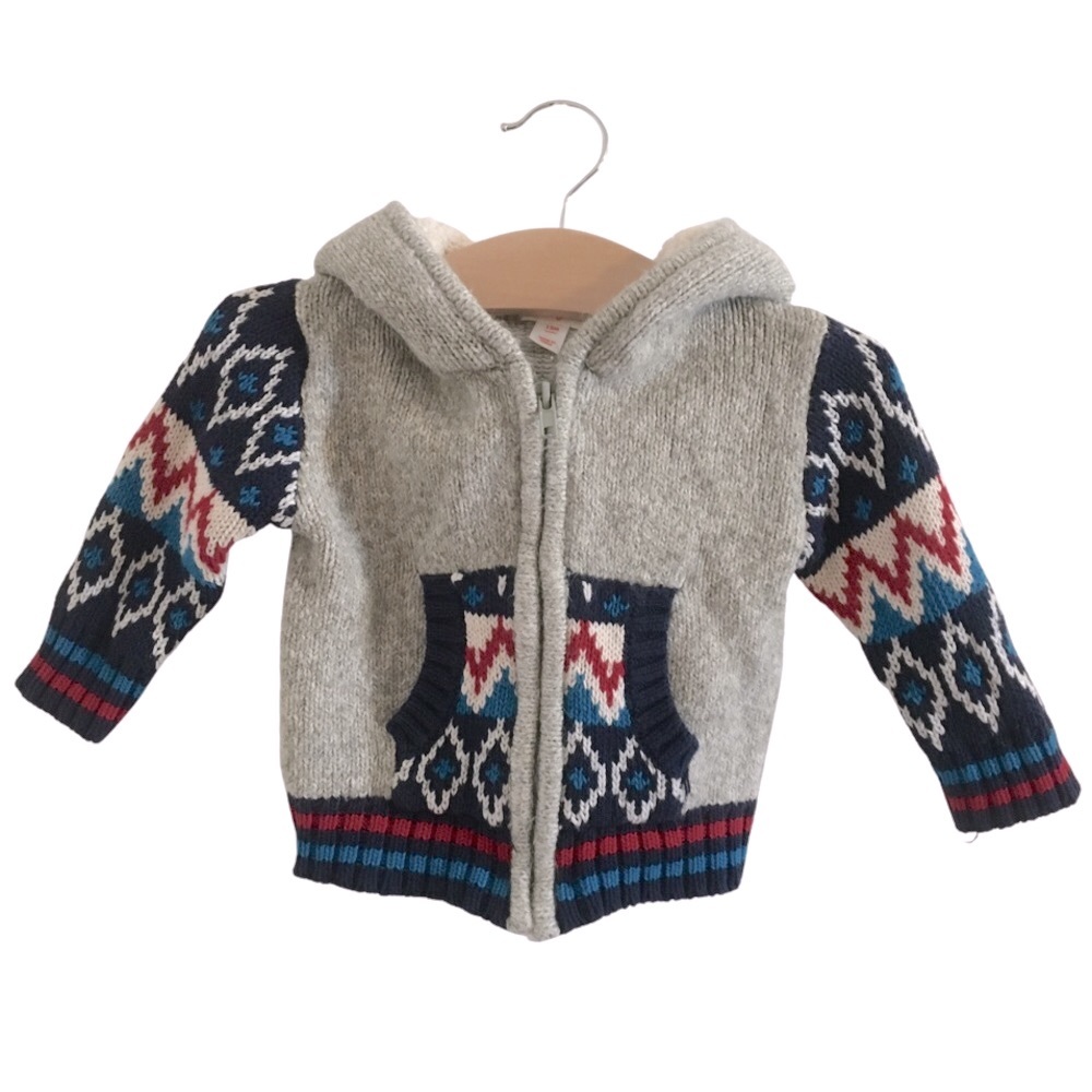 Baby Knitted Fair Isles Hoodie | HOLIDAY SAVINGS